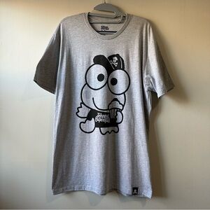 Johnny Cupcakes x Sanrio Grey Printed Graphic Tee Black Keroppi Cupcake Size L